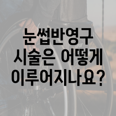 눈썹반영구 시술은 어떻게 이루어지나요?