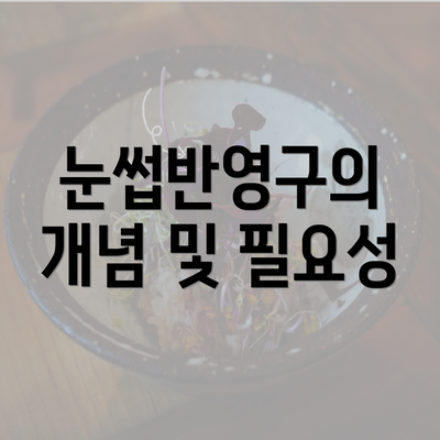 눈썹반영구의 개념 및 필요성