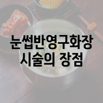 눈썹반영구화장 시술의 장점