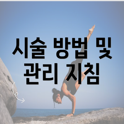 시술 방법 및 관리 지침