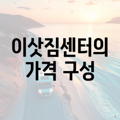 이삿짐센터의 가격 구성