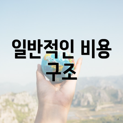 일반적인 비용 구조