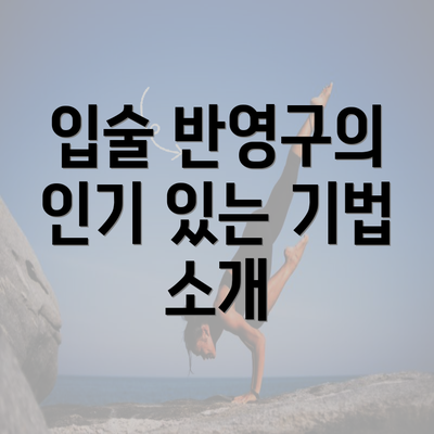 입술 반영구의 인기 있는 기법 소개