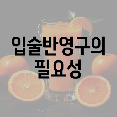 입술반영구의 필요성